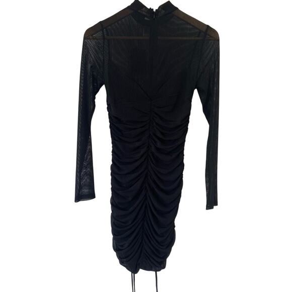 NBD Sycamore Sheer Bodycon Ruched Party Mini Dress in Black Size Small NWT - Picture 4 of 6